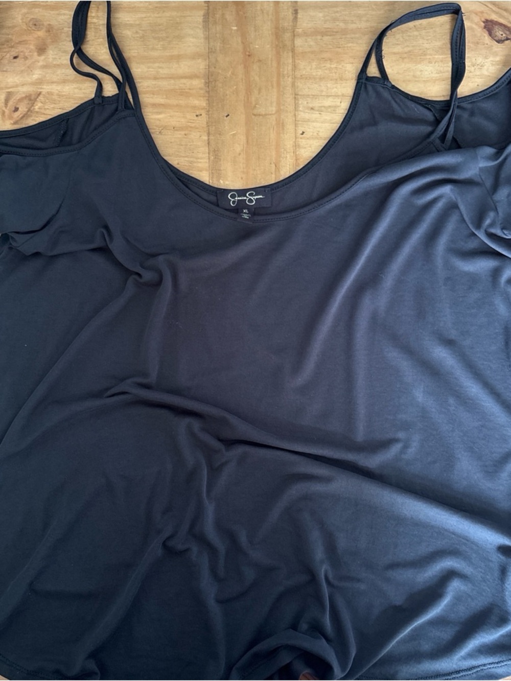 Jessica Simpson Black Double-Strap Cold Shoulder Camisole